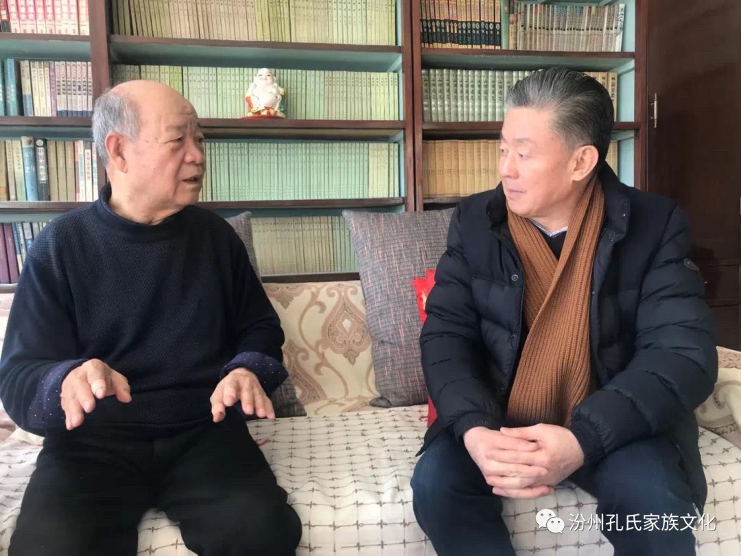 孔庆然一行拜访中国谱牒学研究会李吉会长